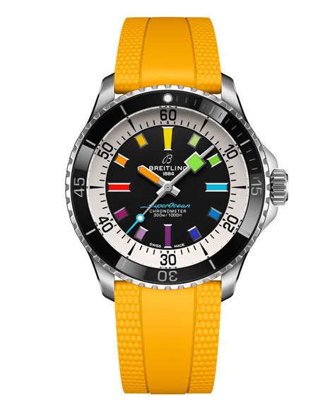 breitling regenbogen|Breitling rainbow dial watch.